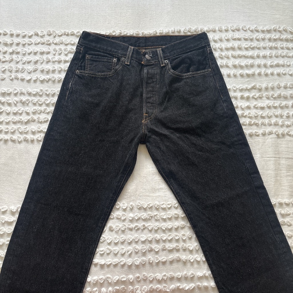 501 Levi's, dark denim jeans